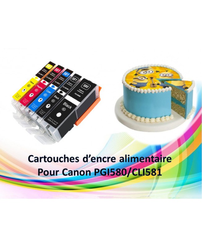 Cartouche encre Canon PGI-525 / CLI-526 - LOT de 5 cartouches génériques  AVEC PUCE noirs et couleurs